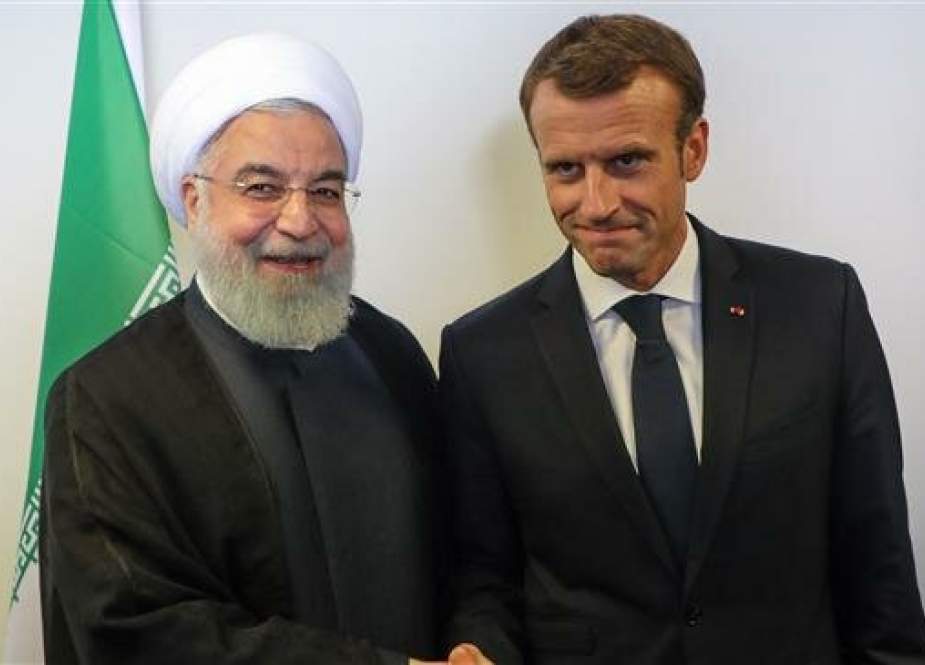 Iranian President Hassan Rouhani meets with French President Emmanuel Macron.jpg