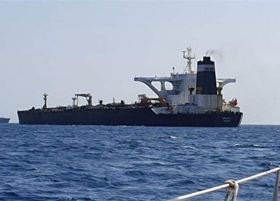 Oil supertanker Grace 1 is seen near Gibraltar, Spain July 4, 2019. (Photo by Reuters)