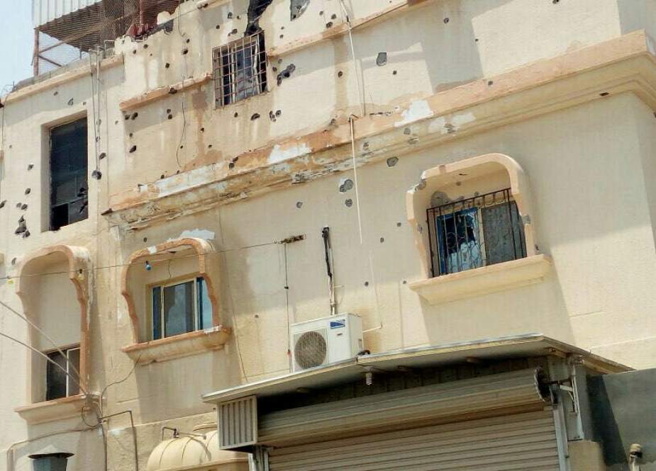 Destroyed house during Qatif Raid