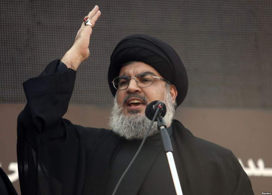 the Secretary General of the Lebanese Hezbollah resistance movement, Sayyed Hassan Nasrallah