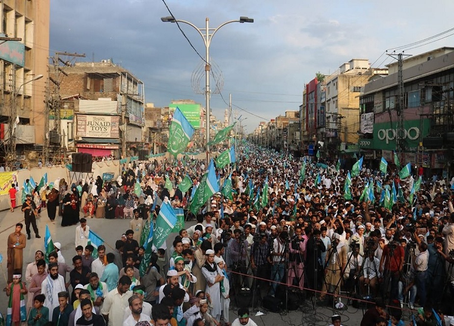 راولپنڈی، جماعت اسلامی کے زیراہتمام مہنگائی اور حکومتی پالیسیوں کیخلاف عوامی مارچ کی تصاویر