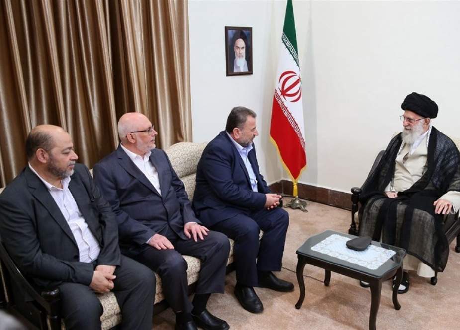 Ayatullah Ali Khamenei dan delegasi Hamas di Tehran pada Senin, 22/07/19