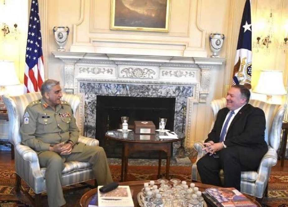 آرمی چیف کی امریکی وزیر خارجہ سے ملاقات، علاقائی سیکیورٹی اور افغان عمل پر تبادلہ خیال