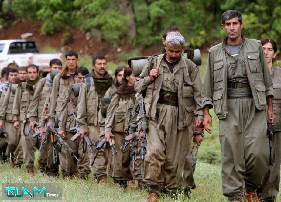 In this file picture, a group of Kurdish militants from the Kurdistan Workers