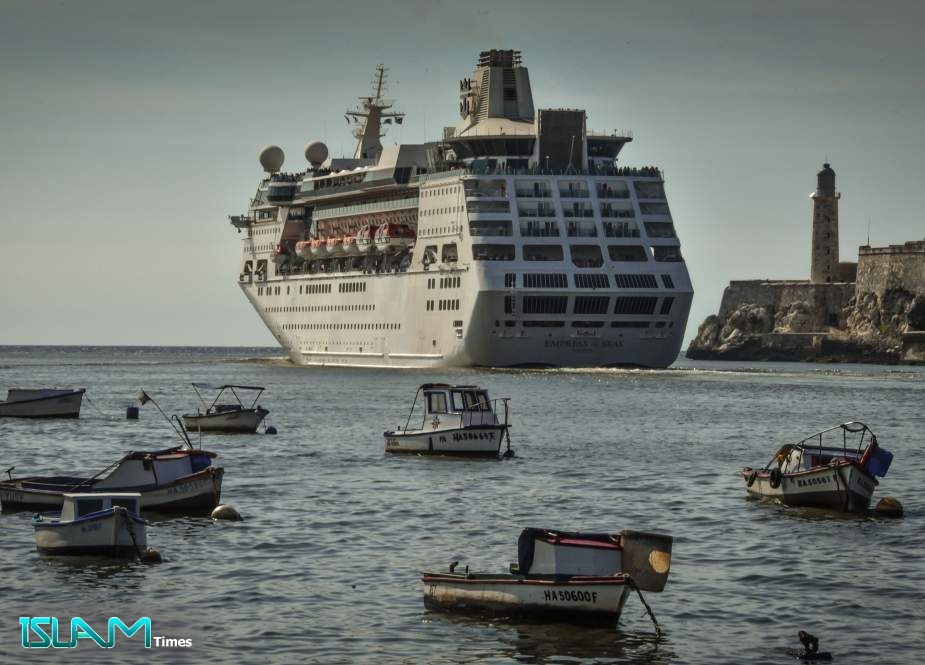 The "Empress of the Seas" was the last cruise of a US company to touch the Cuban port Havana, on June 5, 2019. (Photo by AFP)