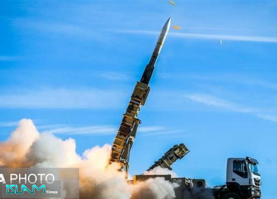 This photo shows a missile fired from Talash missile system during Velayat-97 drills southern Iran in February 2019.