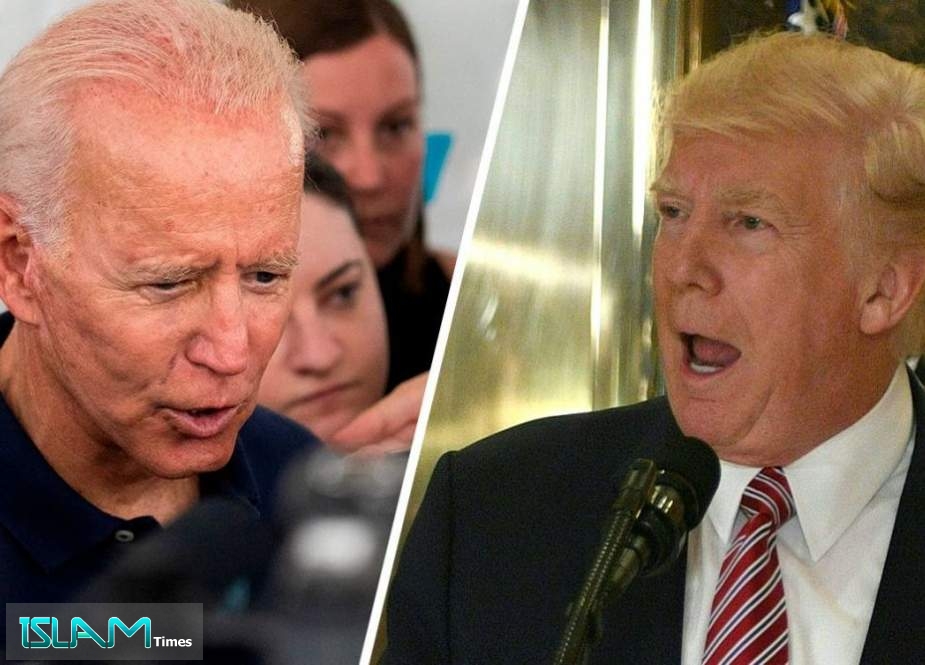 Democratic presidential candidate and former US Vice President, Joe Biden and US President Donald Trump