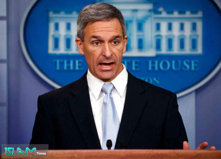 Acting Director of the US Citizenship and Immigration Services Ken Cuccinelli speaks during a briefing at the White House August 12, 2019, in Washington, DC.
