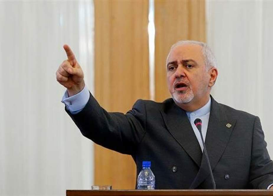 Iranian Foreign Minister Mohammad Javad Zarif speaks at a press conference in Tehran, Iran.jpg