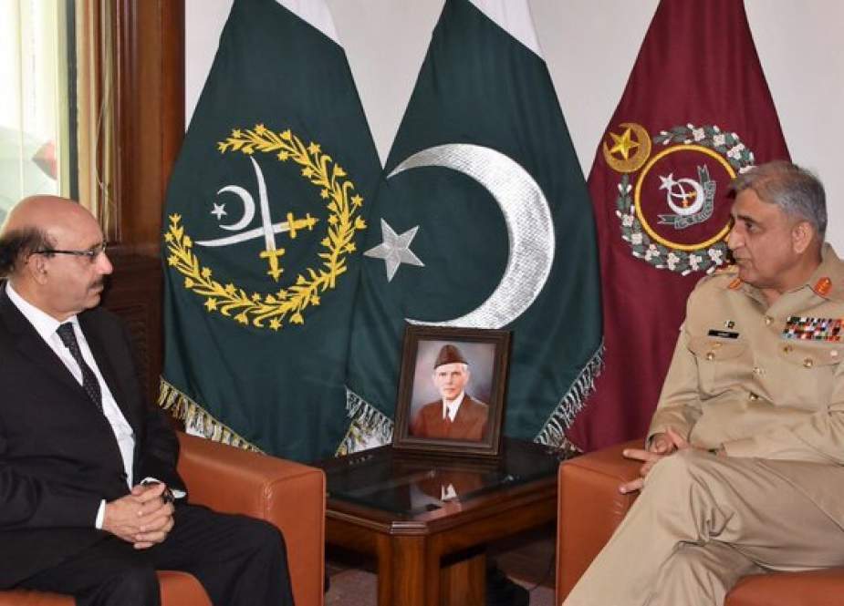 جنرل قمر جاوید باجوہ سے آزاد کشمیر کے صدر سردار مسعود خان کی ملاقات