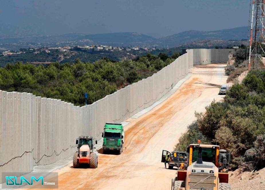 This picture, taken on February 24, 2019 in the Rosh Hanikra crossing on the border between Lebanon and the Israeli-occupied territories, shows a barrier built by the Tel Aviv regime.