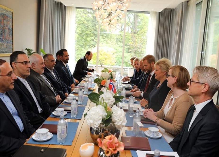 یورپی دورہ، محمد جواد ظریف کی ناروے کے وزیراعظم سے ملاقات