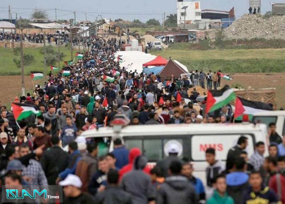 بدء توافد الفلسطينيين لمخيمات العودة في جمعة لبيك يا أقصى