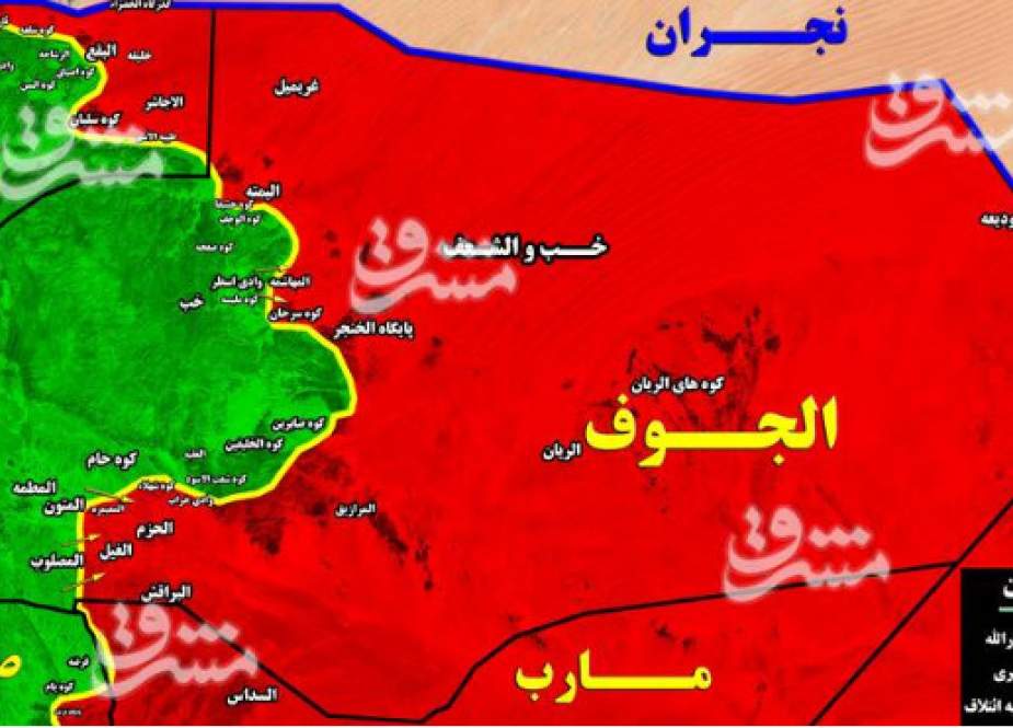 شکست سنگین آل سعود این بار در شمال یمن/ آزادی ۴۷ منطقه در غرب استان الجوف + نقشه میدانی