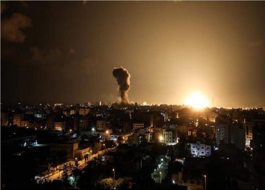 غزہ کی پٹی پر اسرائیل کا ہوائی حملہ