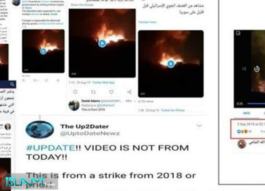 Israeli journalist release an old video attributing it to Israel’s latest missile attack on the outskirts of Syria