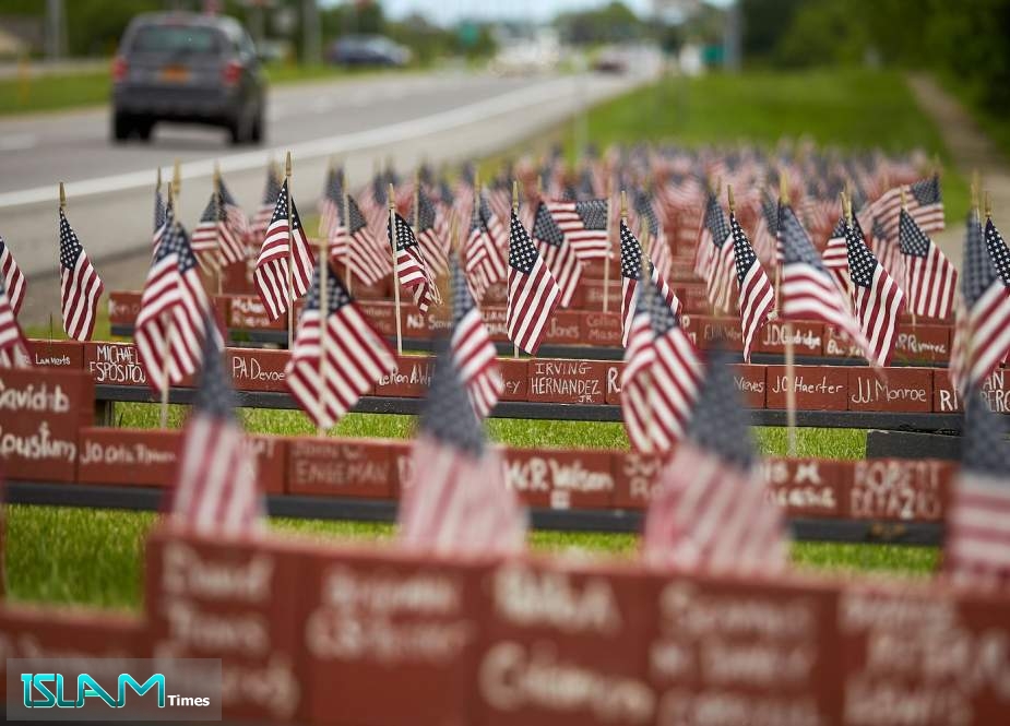 Mmemorial to American soldiers from New York State who were killed in Iraq or Afghanistan on June 4, 2019 near Canandaigua, New York