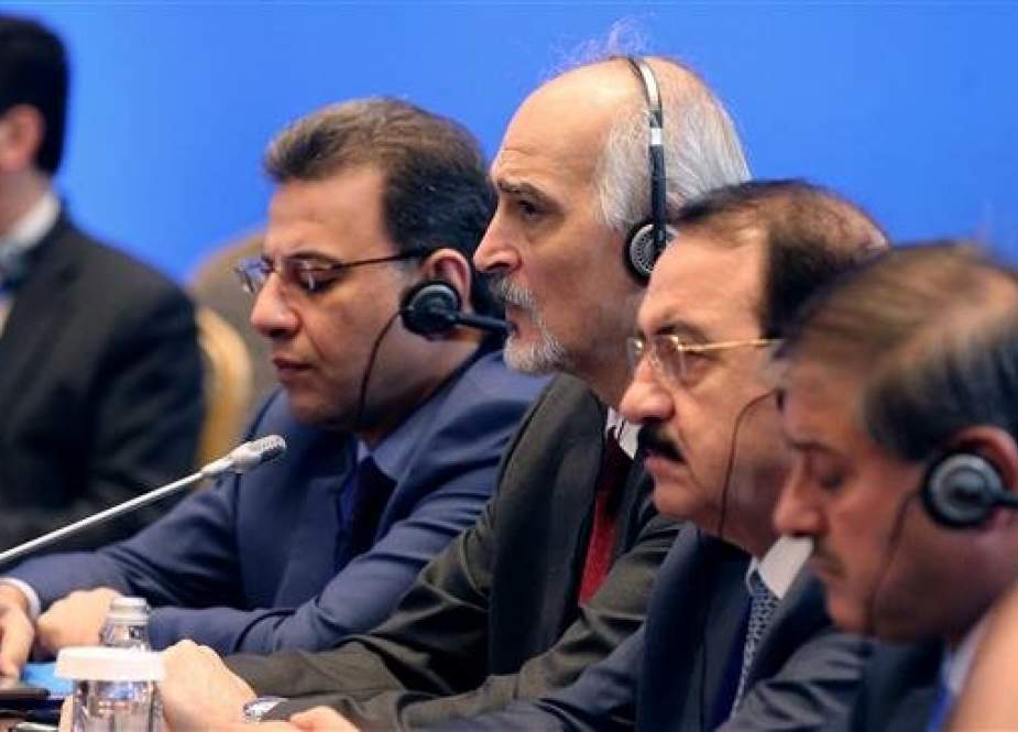 Syrian government delegation, lead by Bashar al-Ja