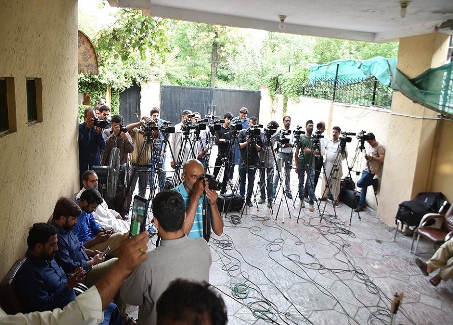 اسلام آباد، مجلس وحدت مسلمین کے سربراہ کی پریس کانفرنس کی تصاویر