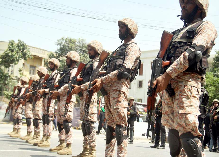 محرم الحرام، سندھ رینجرز کی جانب سے عوام کے تحفظ کیلئے سیکیورٹی کے سخت انتظامات