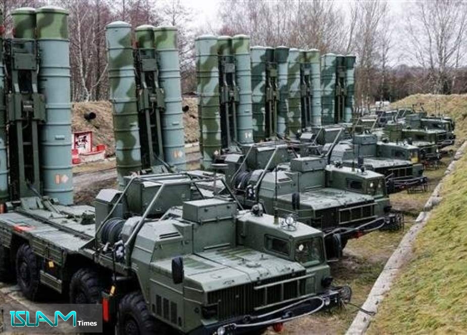 This file picture shows sophisticated Russian-made S-400 anti-aircraft missile systems in the Black Sea peninsula of Crimea, Russia