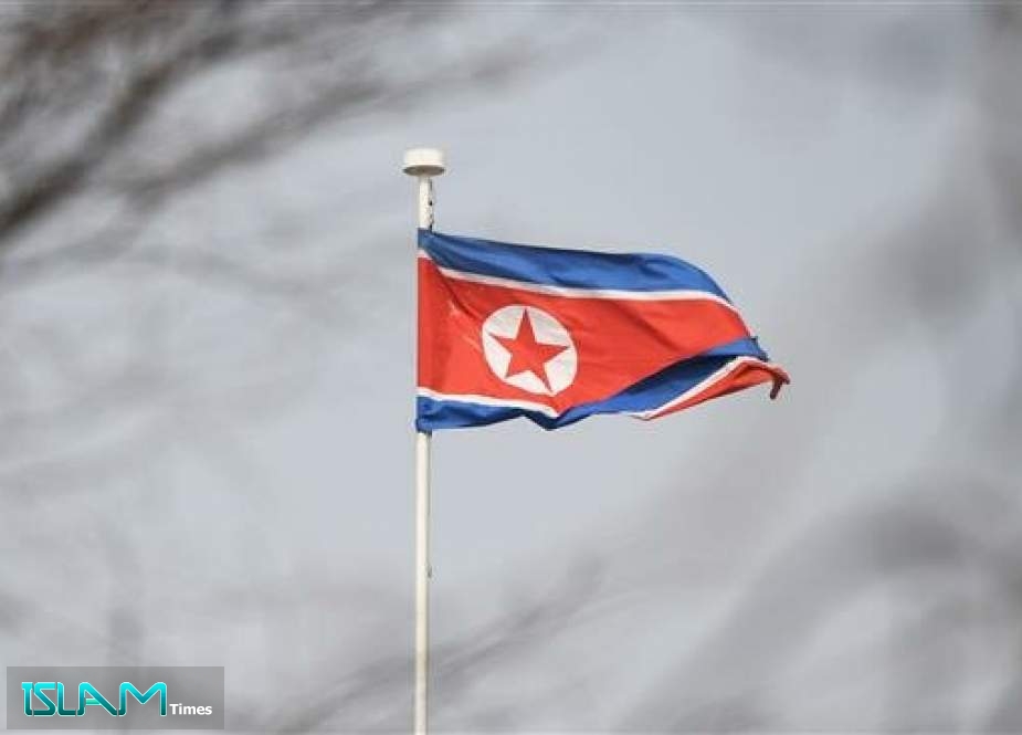 The file photo, taken on March 9, 2018, shows the North Korean above its embassy in Beijing, China.