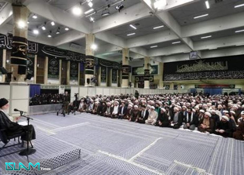 Leader of the Islamic Revolution Ayatollah Seyyed Ali Khamenei addresses a group of seminary students in Tehran, September 17, 2019. (Photo by leader.ir)