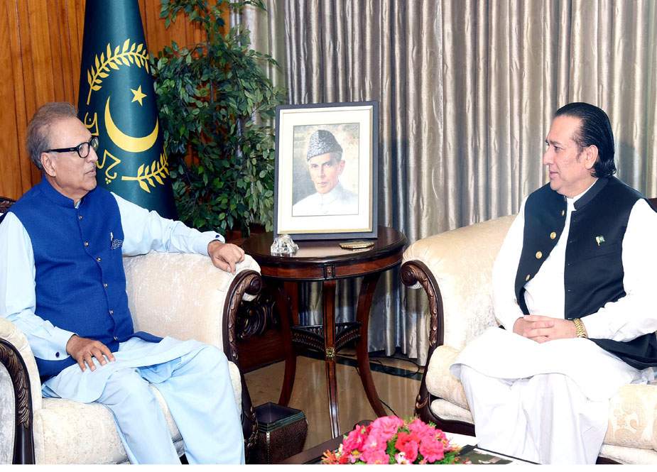 صدر مملکت ڈاکٹر عارف علوی سے گورنر گلگت بلتستان راجہ جلال حسین کی ملاقات