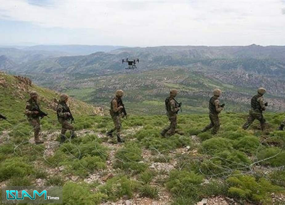 The undated photo purportedly shows Turkish troops on patrol in Iraq’s northern semi-autonomous Kurdistan region.