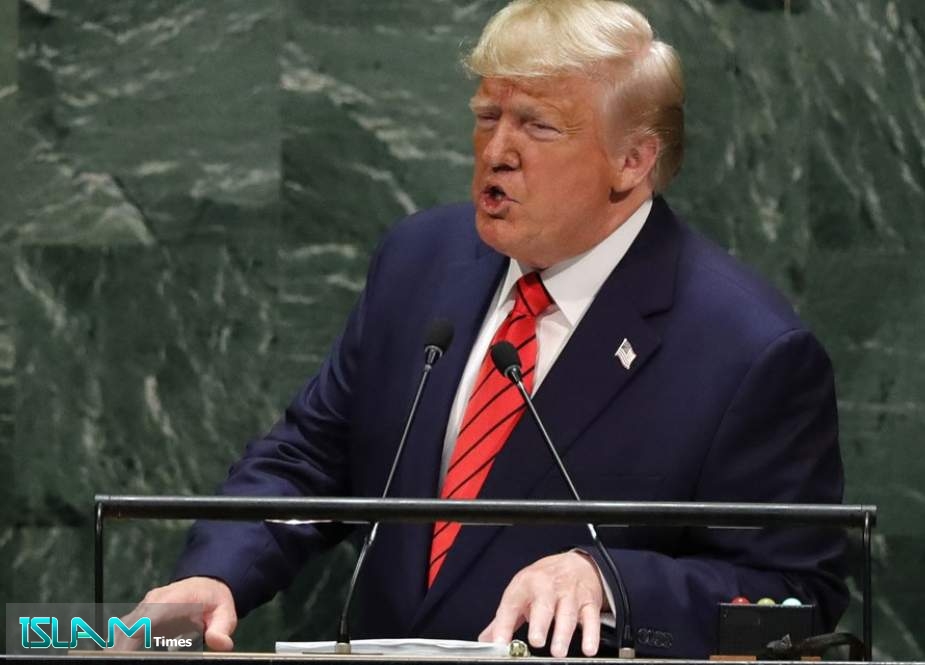 US President Donald Trump speaks during the 74th Session of the United Nations General Assembly at UN Headquarters in New York, September 24, 2019.