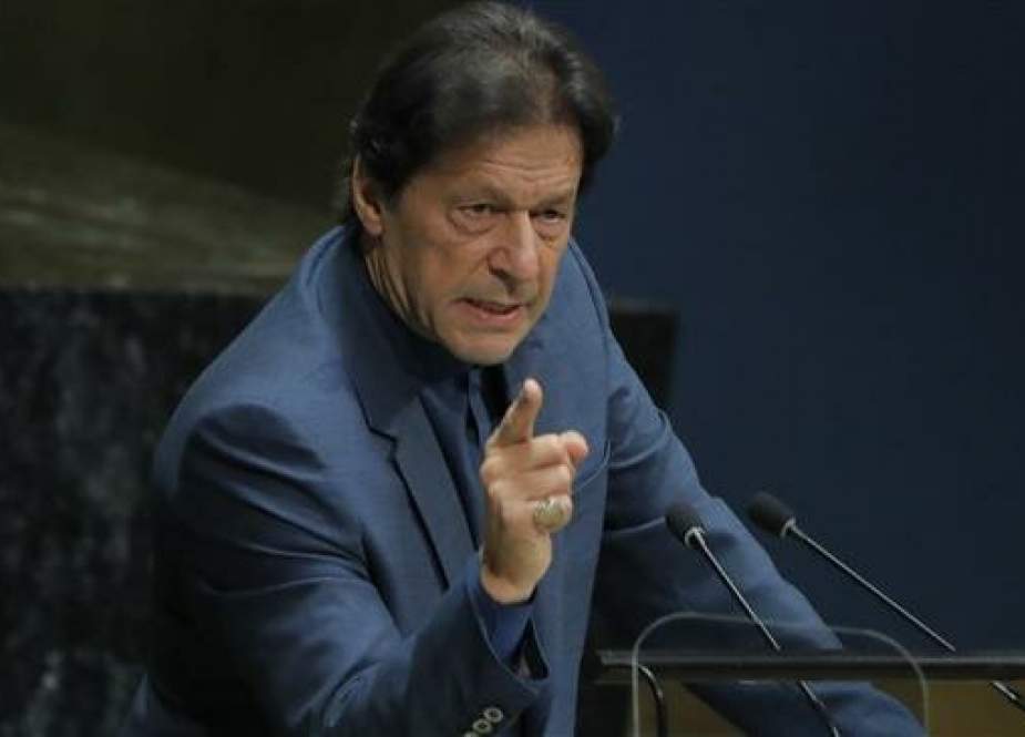 Prime Minister of Pakistan Imran Khan addresses at the UN headquarters in New York.jpg