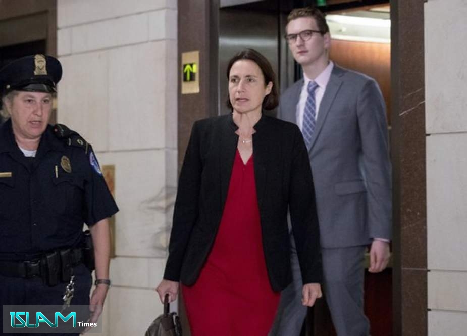 Fiona Hill, a former White House adviser on Russia, arrives on Capitol Hill on Monday ahead of her testimony in connection with the House impeachment inquiry into President Trump.
Andrew Harnik/AP