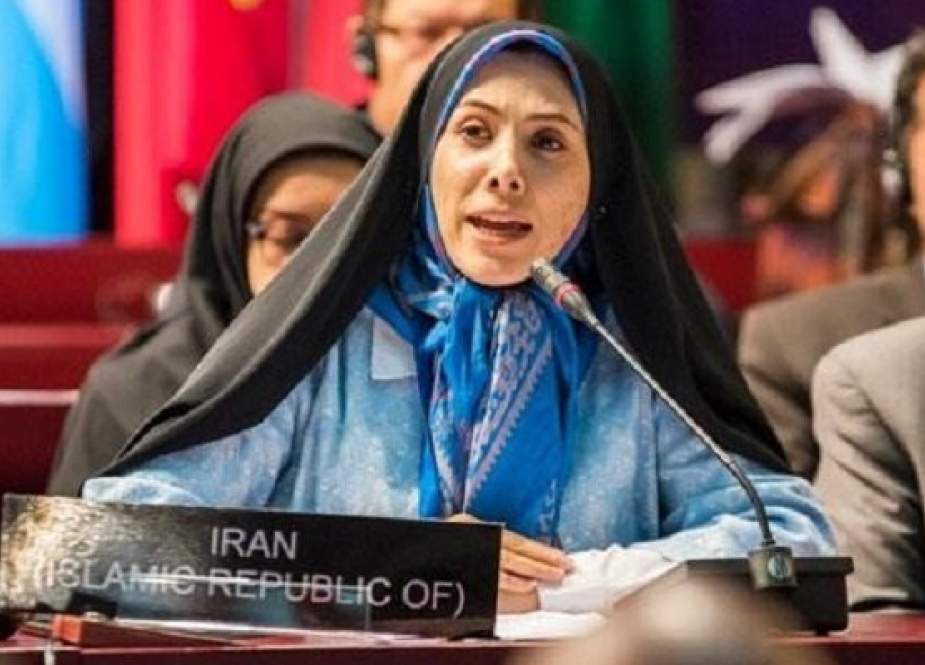 Legislator Fatemeh Hosseini, perwakilan Iran di Majelis Inter-Parliamentary Union (IPU) ke-141 di Beograd