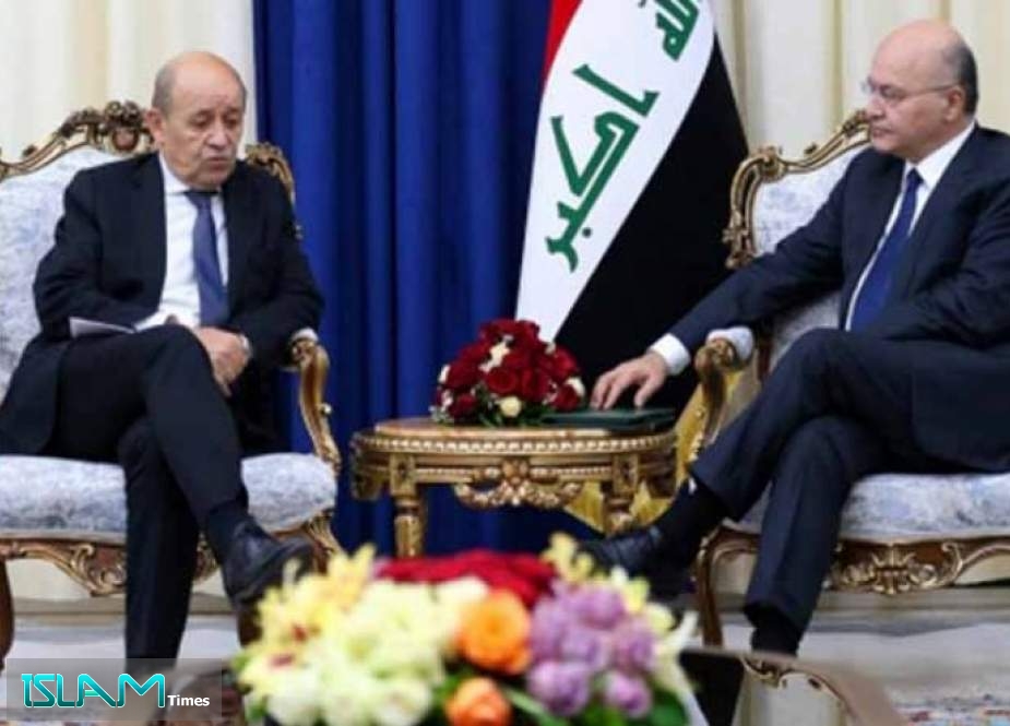 هذا ما دار بين لودريان والرئيس العراقي