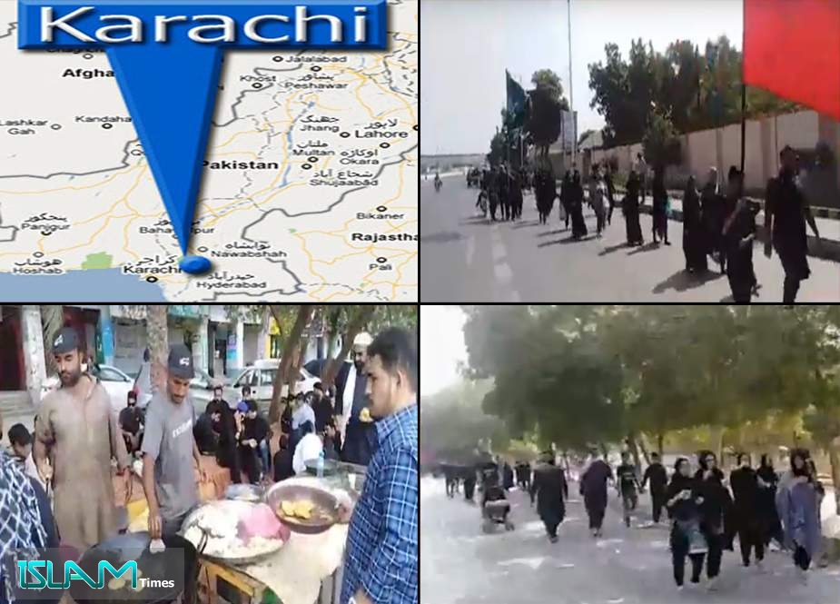 کراچی میں سفر عشق، مرکزی جلوس میں شرکت کیلئے ہزاروں عزاداروں کی اربعین واک جاری