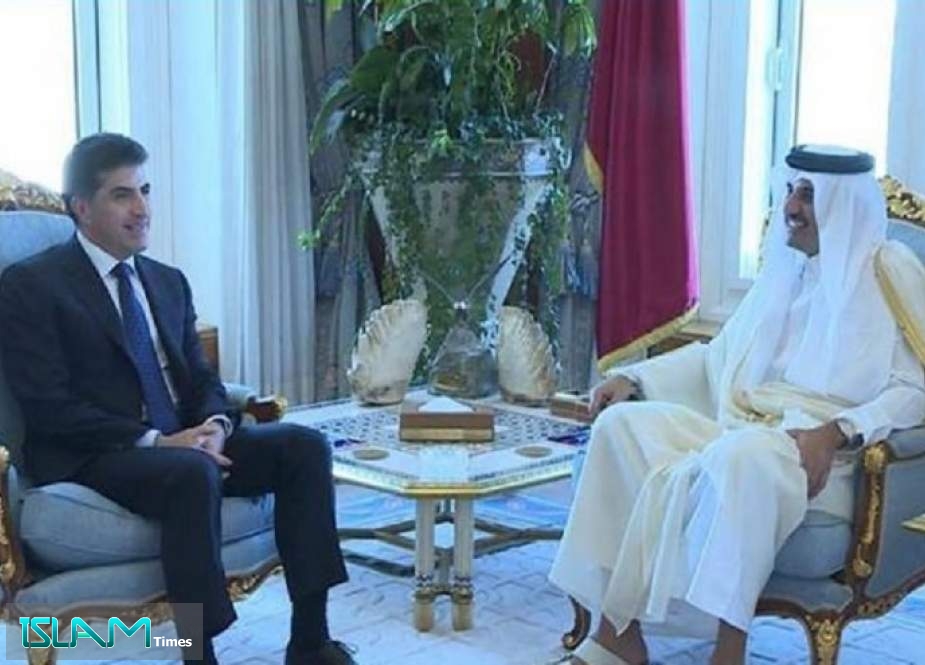 أمير قطر يلتقي رئيس كردستان العراق.. هذا ما بحثاه