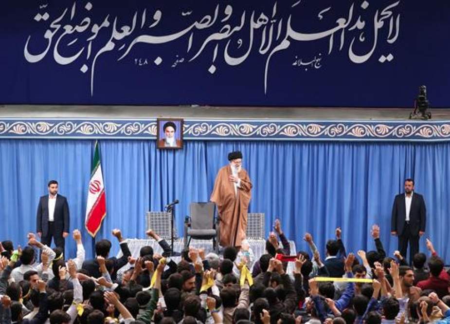 Leader of the Islamic Revolution Ayatollah Seyyed Ali Khamenei meets with a group of students in Tehran.jpg