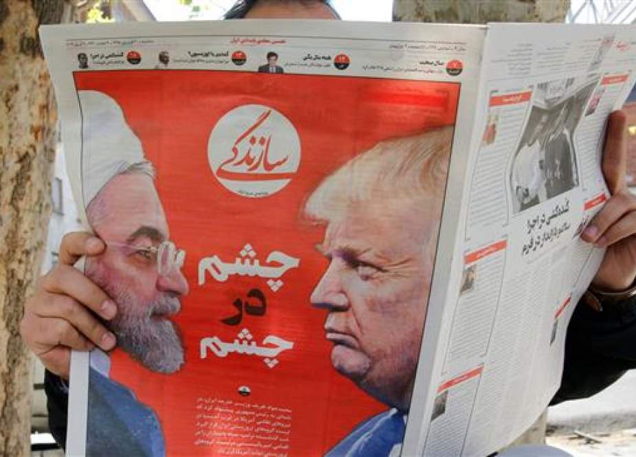 Iranian President Hassan Rouhani and President Trump, Eyr for eye.jpg