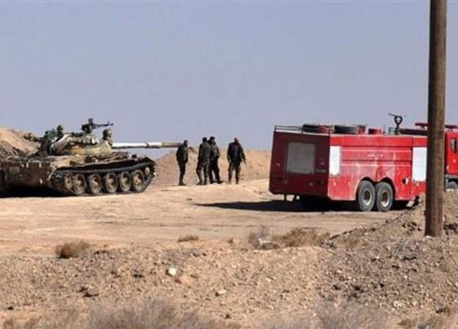 Syrian forces reorganizing before moving towards Hayyan oil field.jpg
