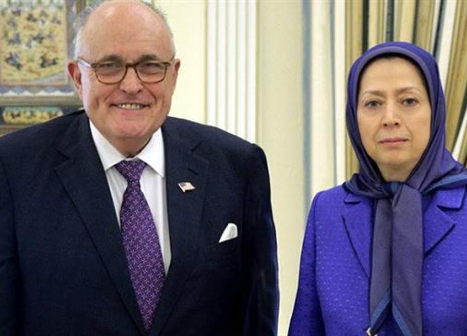 Maryam Rajavi, chief of the MKO terror group, and US President Donald Trump’s personal lawyer Rudy Giuliani.jpg