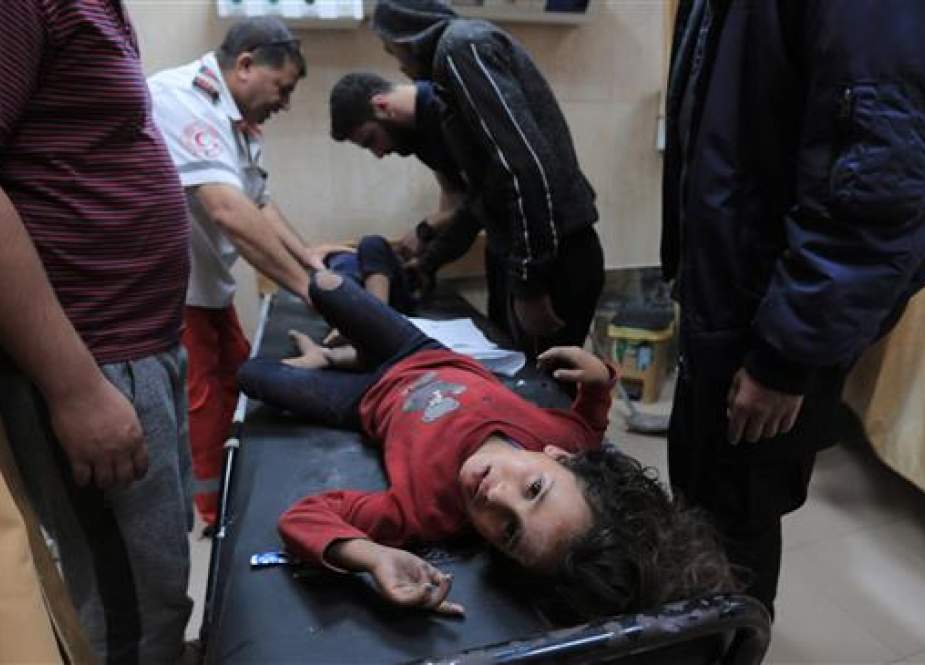 Wounded children of a family six of whose members were killed in an Israeli airstrike.jpg