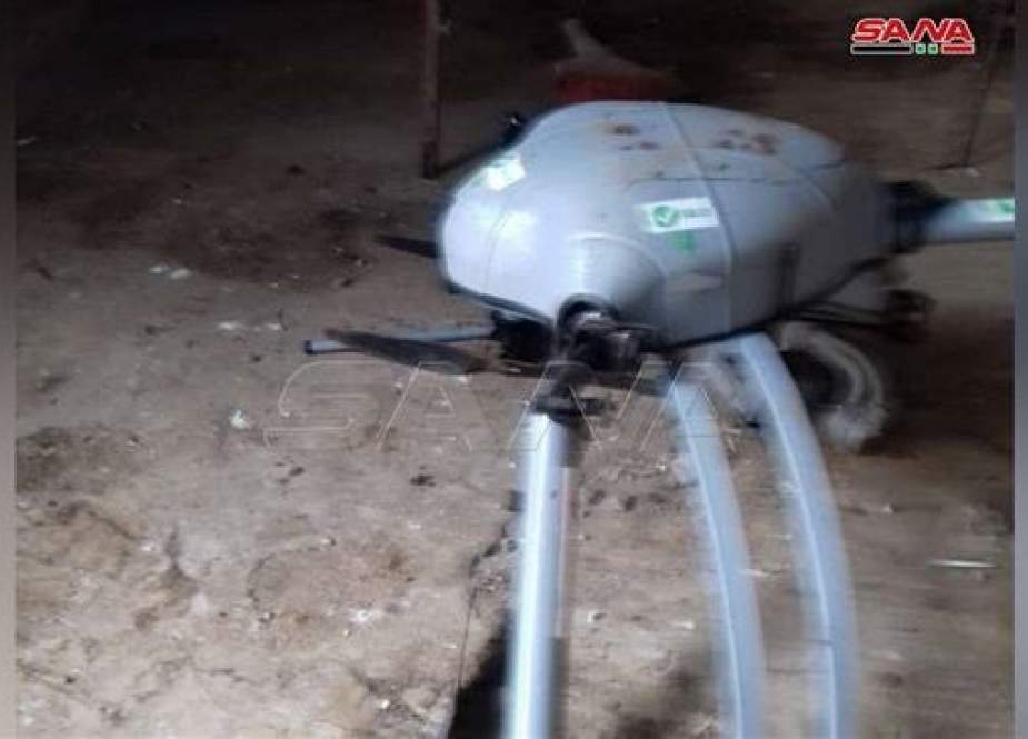 Turkish reconnaissance drone shot down by Syrian air defense units.jpg