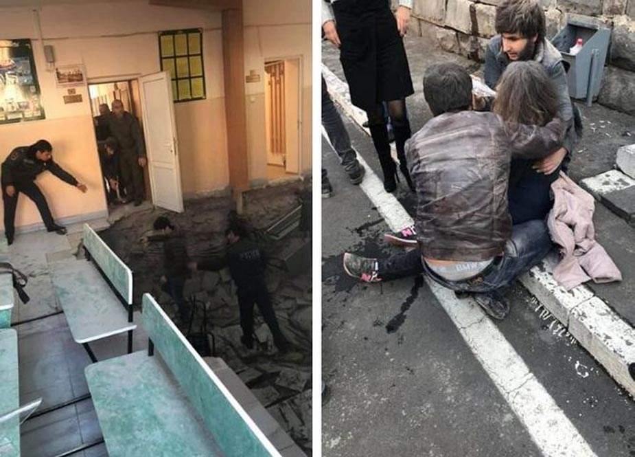 Ermənistanda hərbi komissarlığın binasının döşəməsi çöküb, 11 nəfər xəsarət alıb