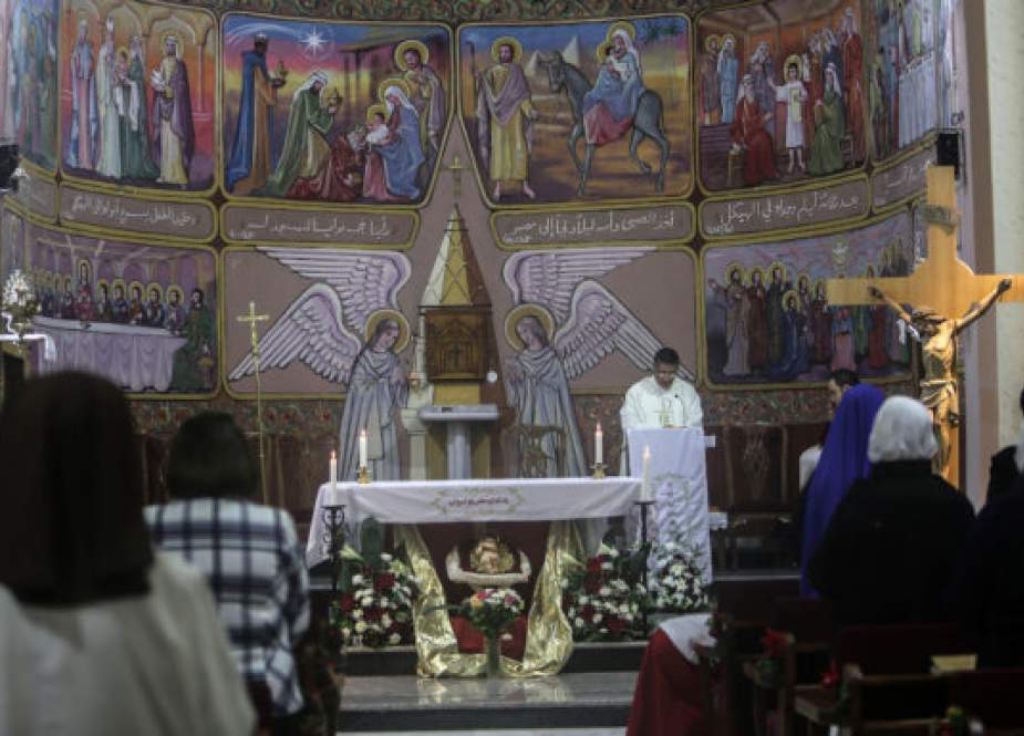 Christmas Eve mass at the Roman Catholic Church of the Holy Family in Gaza City.jpg