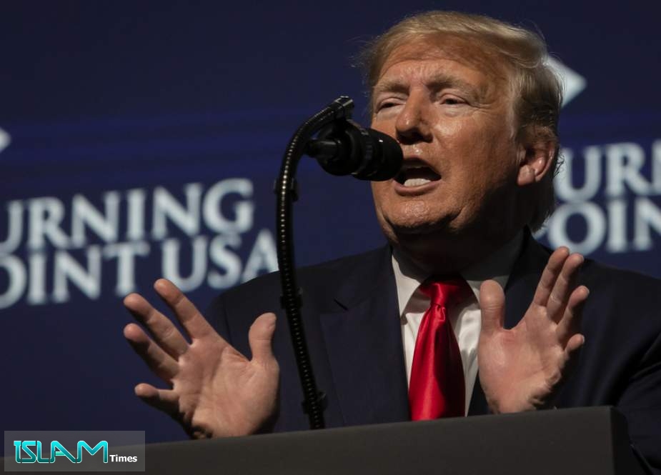 US President Donald Trump speaks at the Turning Point USA Student Action Summit at the Palm Beach County Convention Center in West Palm Beach, Florida on 21 December, 2019 [Eva Marie Uzcategui T./Anadolu Agency]