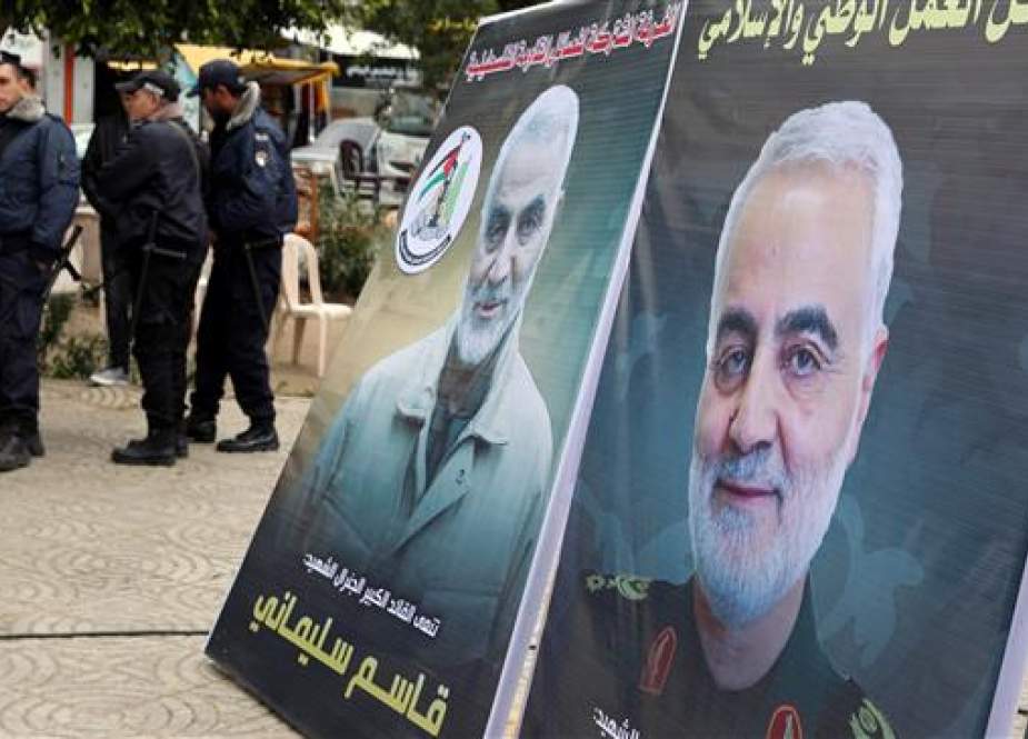 Palestinians in Gaza have paid tribute to martyred Iranian Commander Qassem Suleimani.jpg
