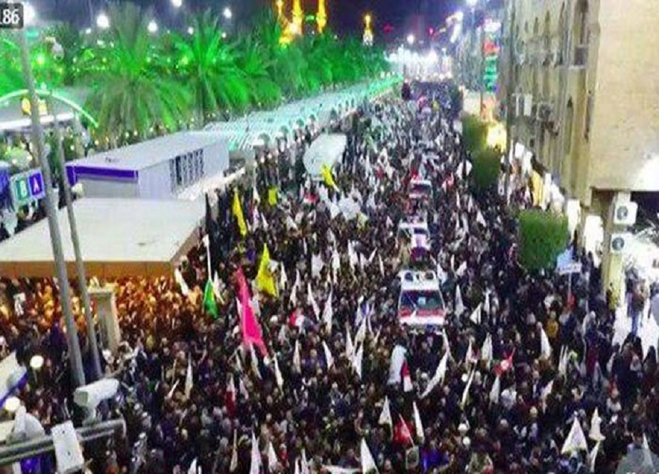 بغداد، شہید سردار قاسم سلیمانی اور ان کے ساتھیوں کا نماز جنازہ