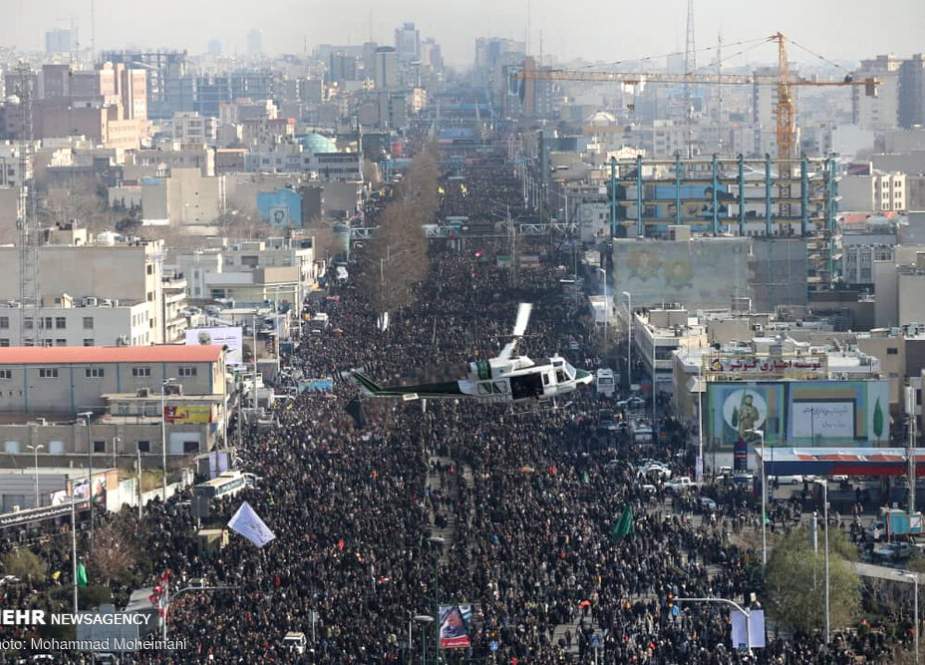 5 million Iranians in Tehran mourned the martyrs General Qassem Suleimani, Hajj Abu Mahdi Al-Muhanidis.jpg