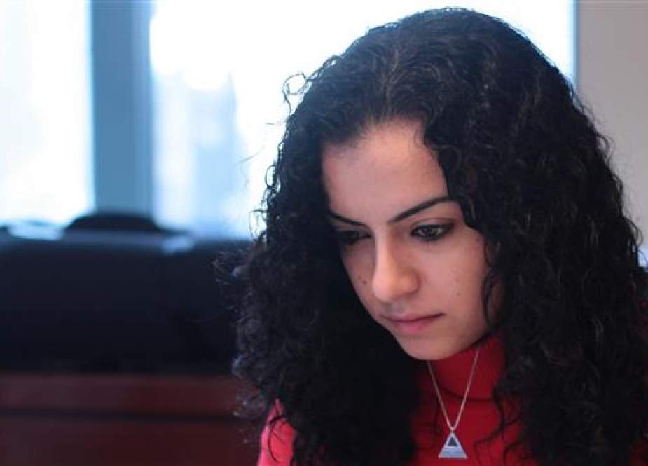 Razan Malash, Palestinian sports announcer.jpg
