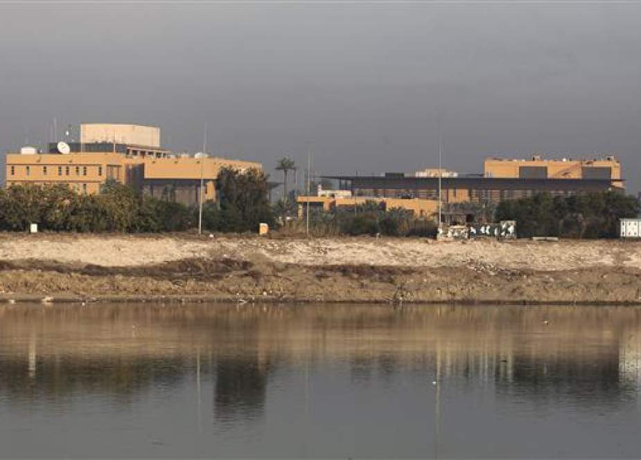 US embassy across the Tigris river in the Green Zone of the Iraqi capital of Baghdad.jpg